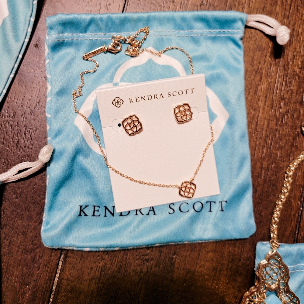 Kendra Scott Set Rose Gold Dira and Decklyn